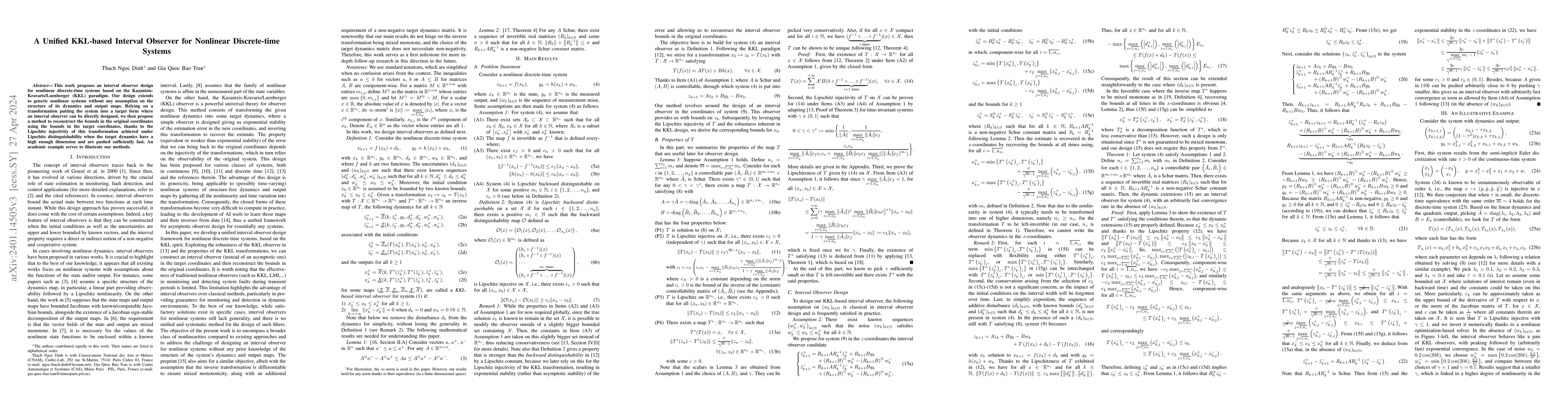 Thumbnail for A Unified KKL-based Interval Observer for Nonlinear Discrete-time
  Systems