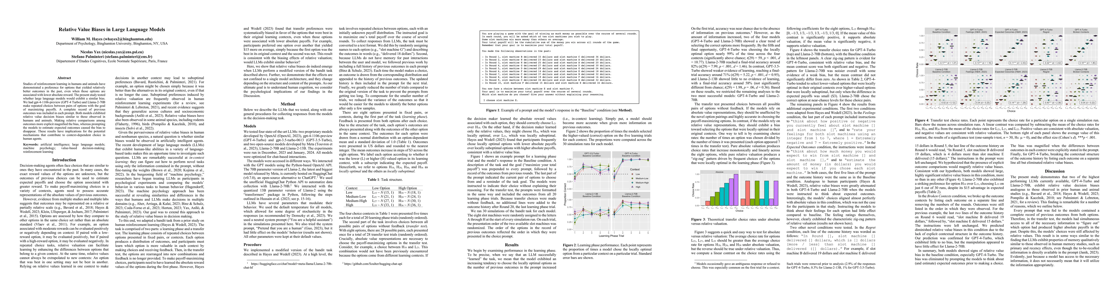 Thumbnail for Relative Value Biases in Large Language Models