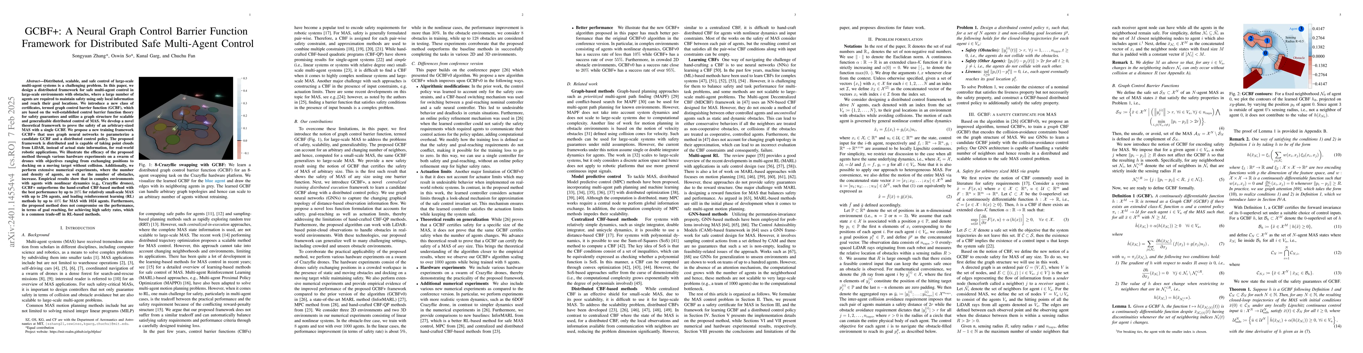 Thumbnail for GCBF+: A Neural Graph Control Barrier Function Framework for Distributed
  Safe Multi-Agent Control
