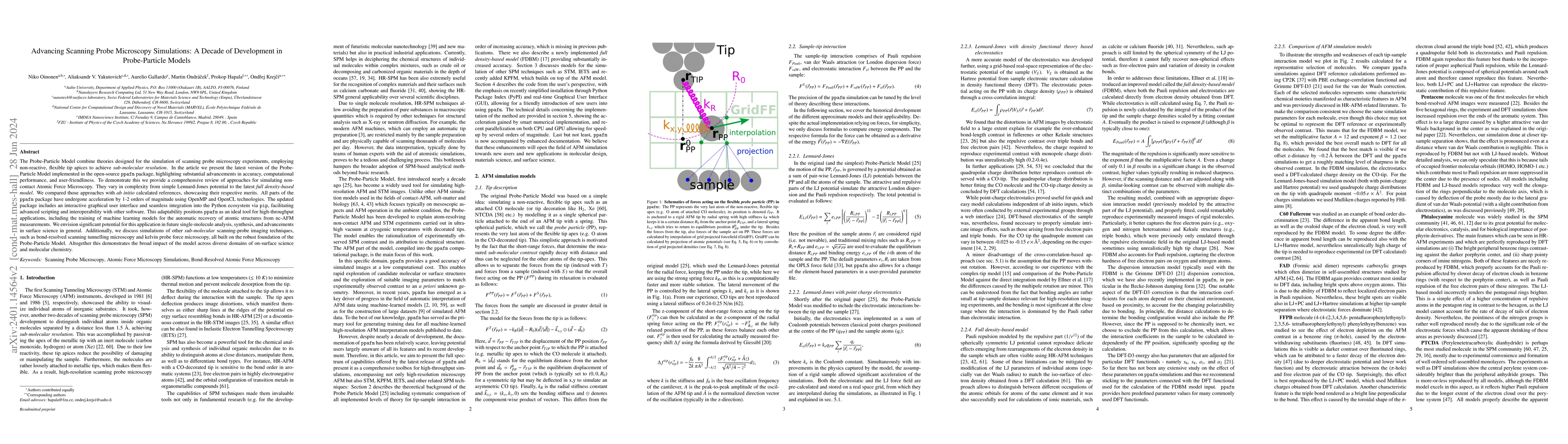 Thumbnail for Advancing Scanning Probe Microscopy Simulations: A Decade of Development
  in Probe-Particle Models