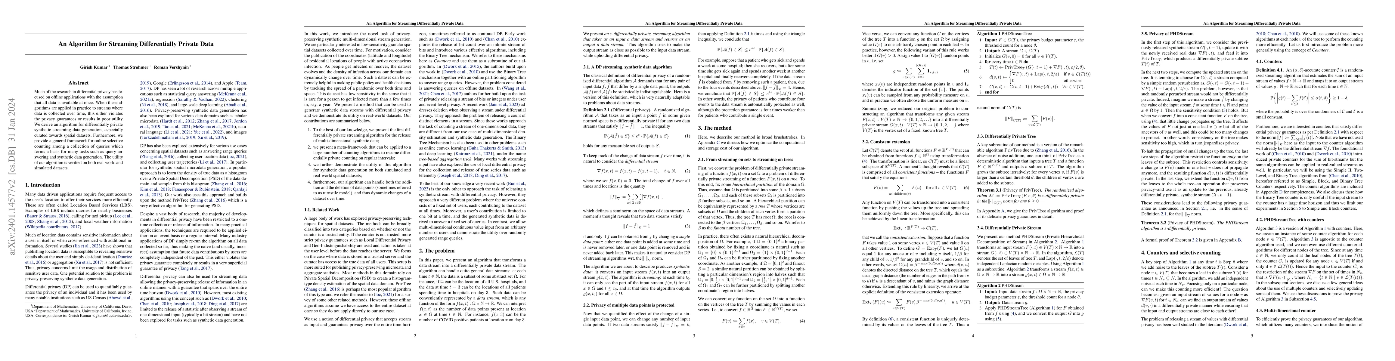 Thumbnail for An Algorithm for Streaming Differentially Private Data