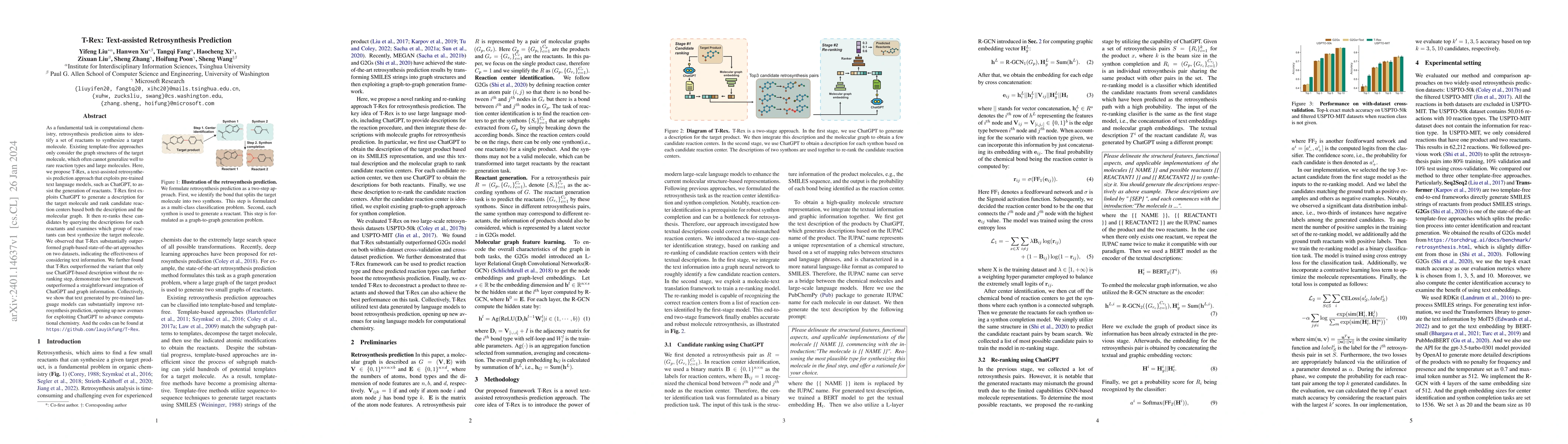 Thumbnail for T-Rex: Text-assisted Retrosynthesis Prediction
