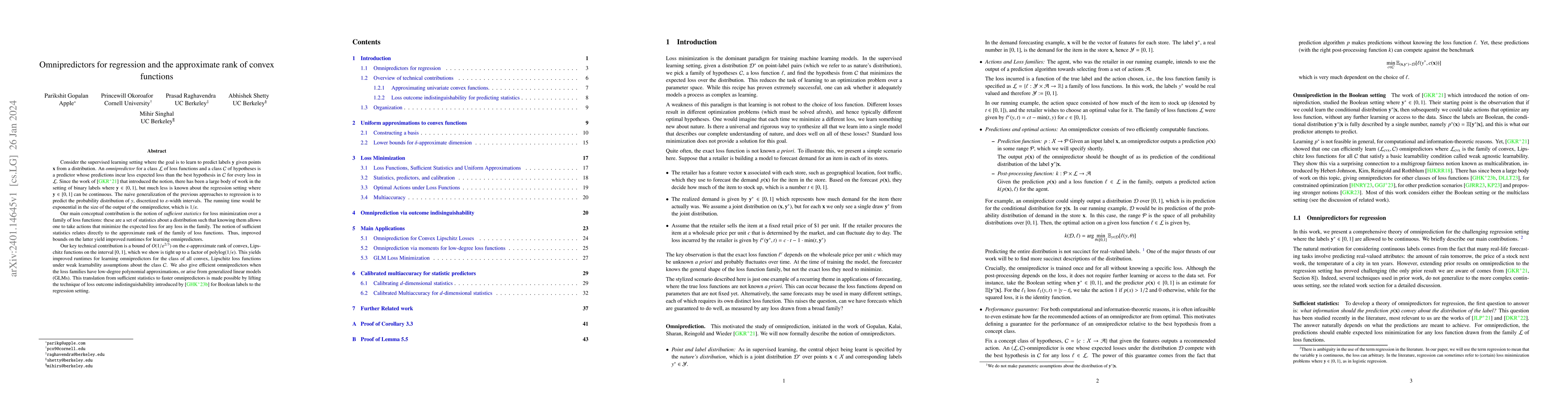 Thumbnail for Omnipredictors for Regression and the Approximate Rank of Convex
  Functions