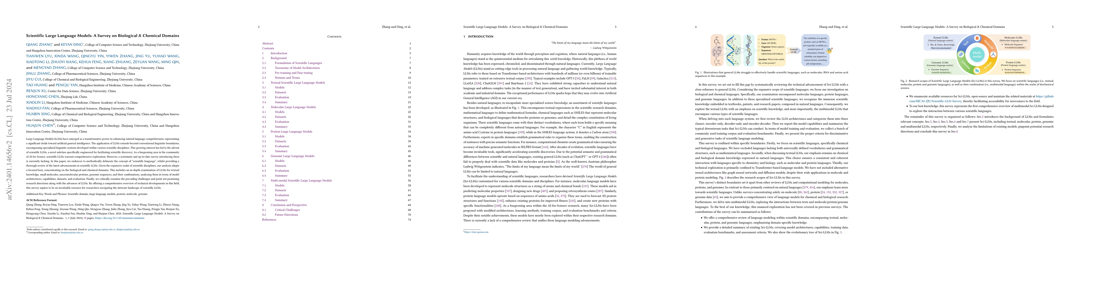 Thumbnail for Scientific Large Language Models: A Survey on Biological & Chemical
  Domains
