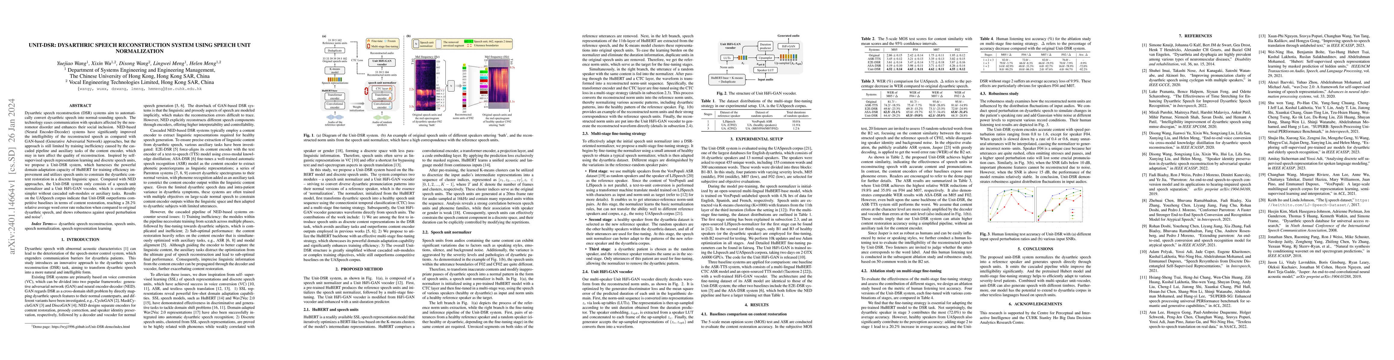 Thumbnail for UNIT-DSR: Dysarthric Speech Reconstruction System Using Speech Unit
  Normalization