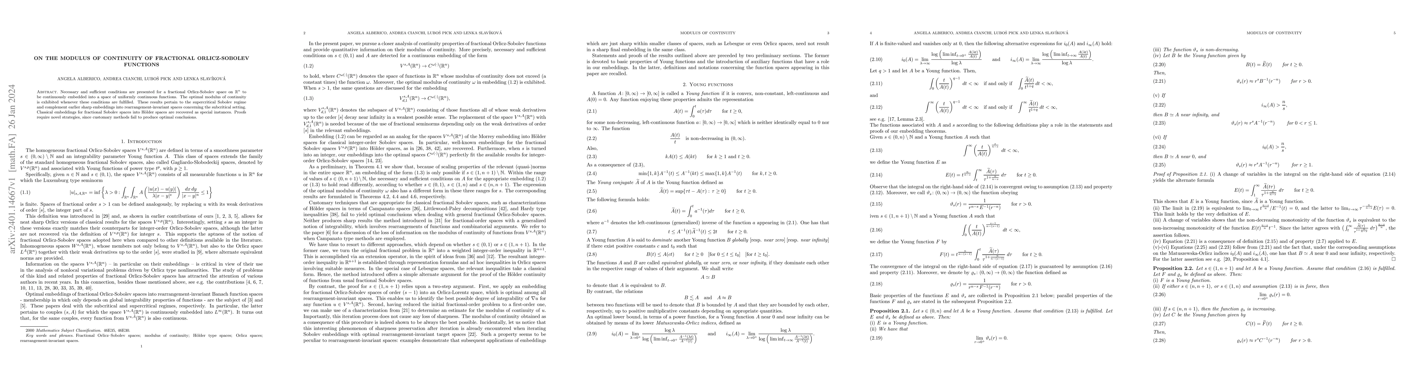 Thumbnail for On the modulus of continuity of fractional Orlicz-Sobolev functions