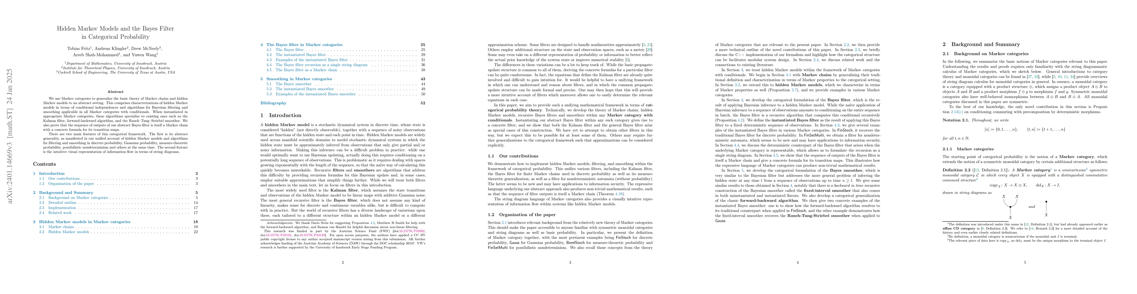 Thumbnail for Hidden Markov Models and the Bayes Filter in Categorical Probability