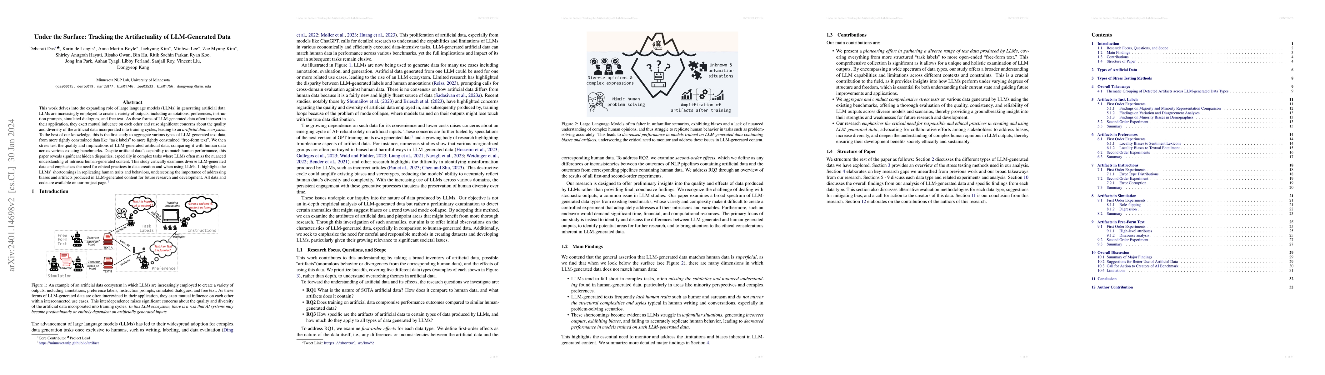 Thumbnail for Under the Surface: Tracking the Artifactuality of LLM-Generated Data