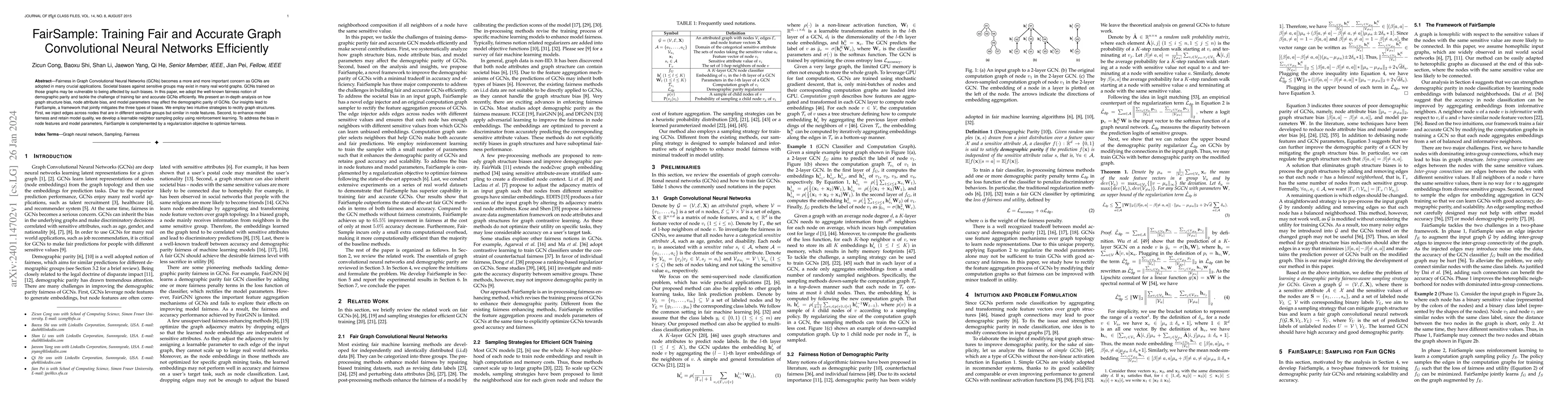 Thumbnail for FairSample: Training Fair and Accurate Graph Convolutional Neural
  Networks Efficiently