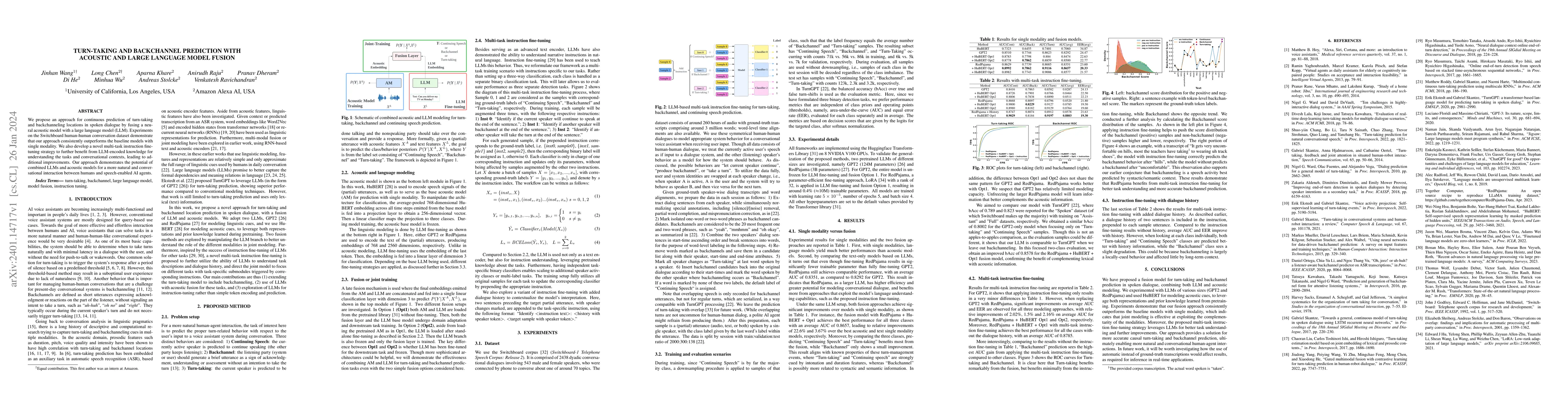 Thumbnail for Turn-taking and Backchannel Prediction with Acoustic and Large Language
  Model Fusion