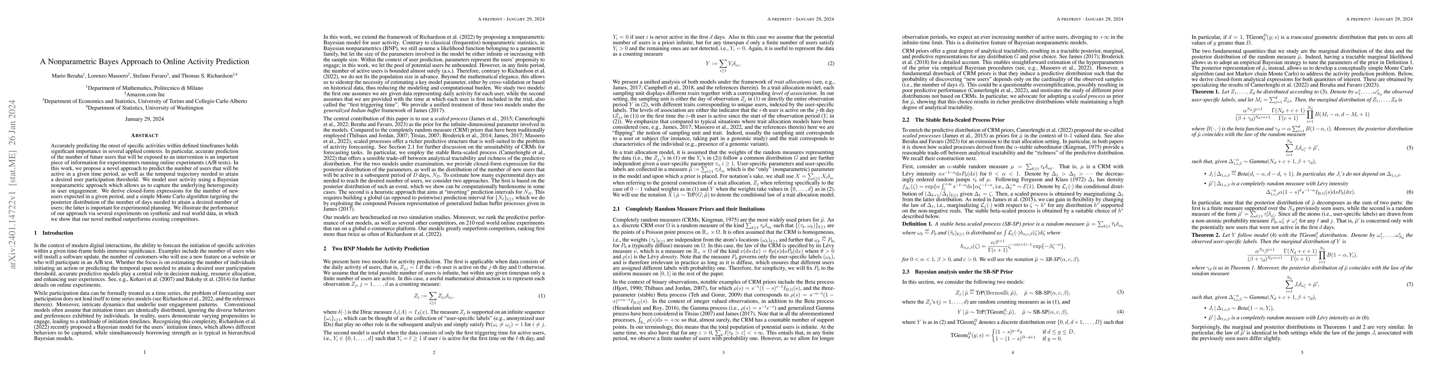Thumbnail for A Nonparametric Bayes Approach to Online Activity Prediction