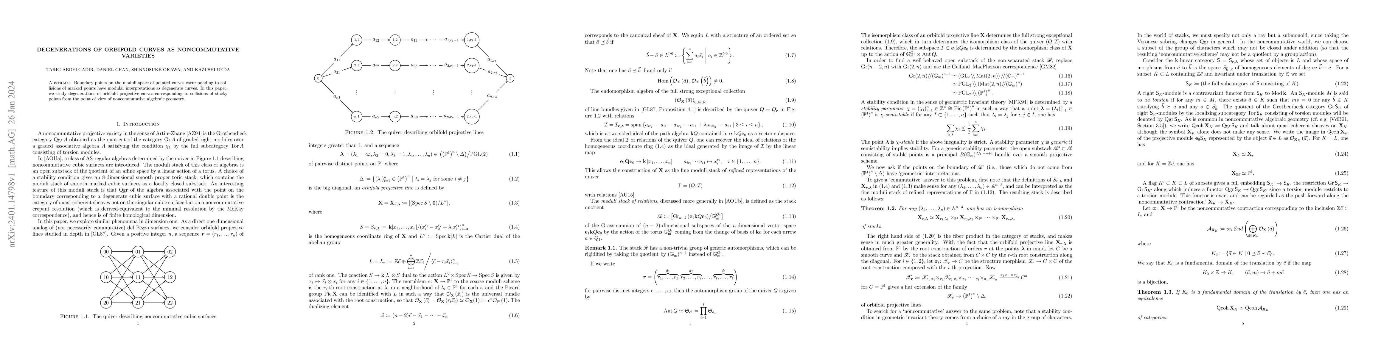 Thumbnail for Degenerations of orbifold curves as noncommutative varieties