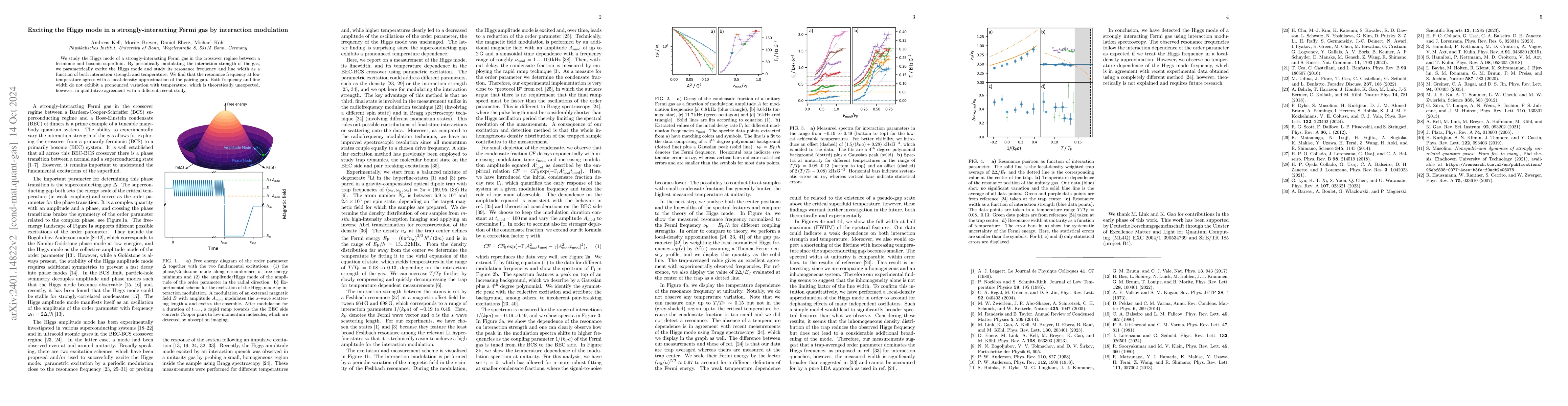 Thumbnail for Exciting the Higgs mode in a strongly-interacting Fermi gas by
  interaction modulation