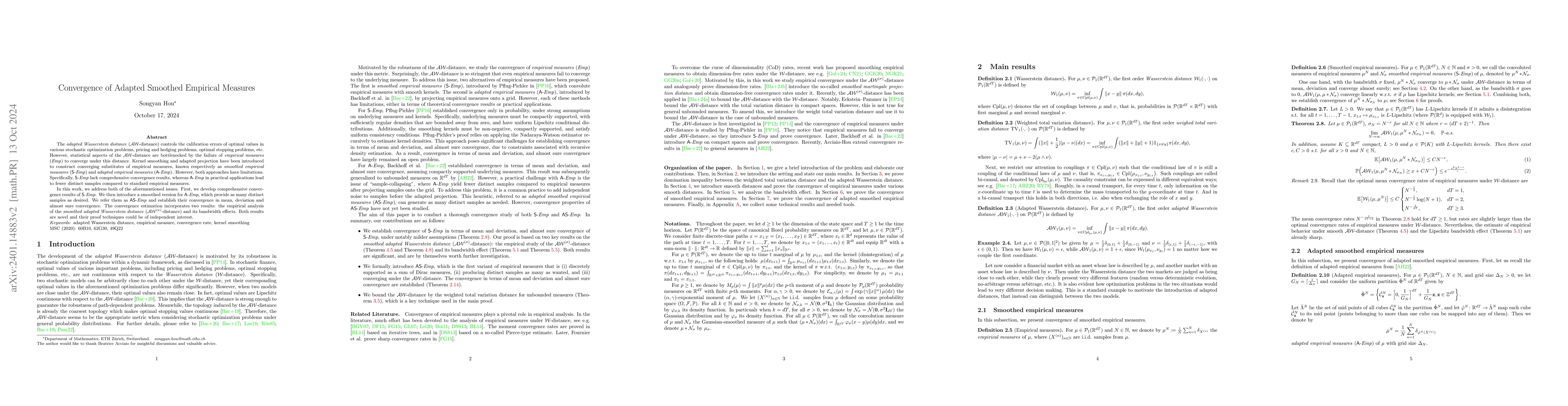 Thumbnail for Convergence of the Adapted Smoothed Empirical Measures
