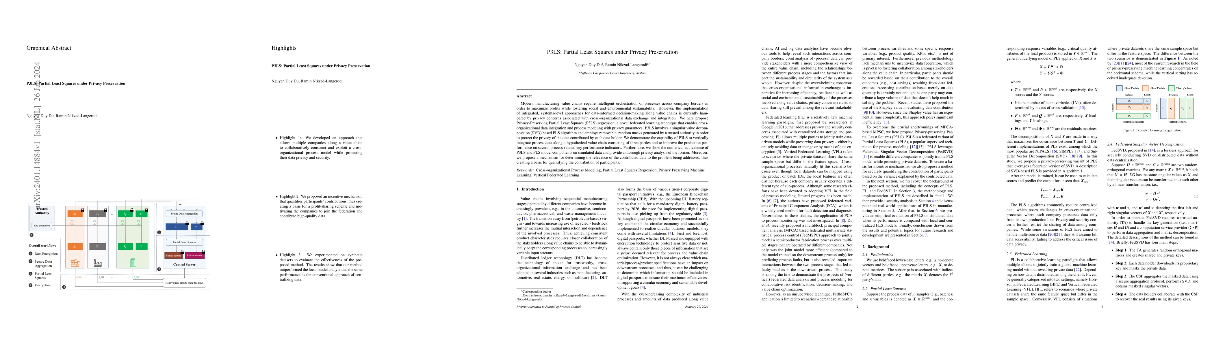 Thumbnail for P3LS: Partial Least Squares under Privacy Preservation