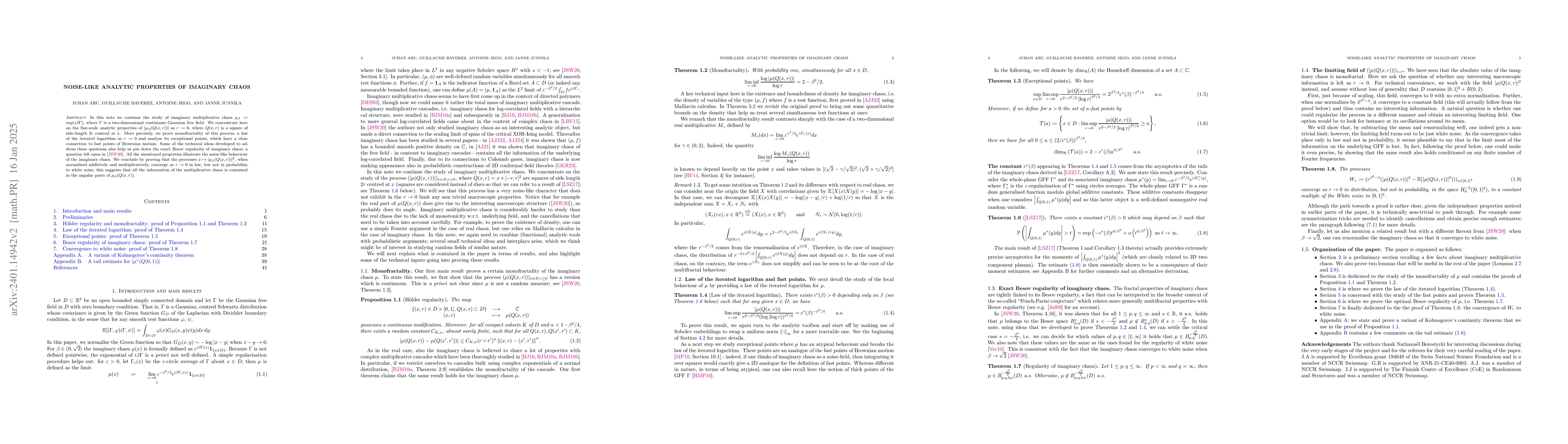Thumbnail for Noise-like analytic properties of imaginary chaos
