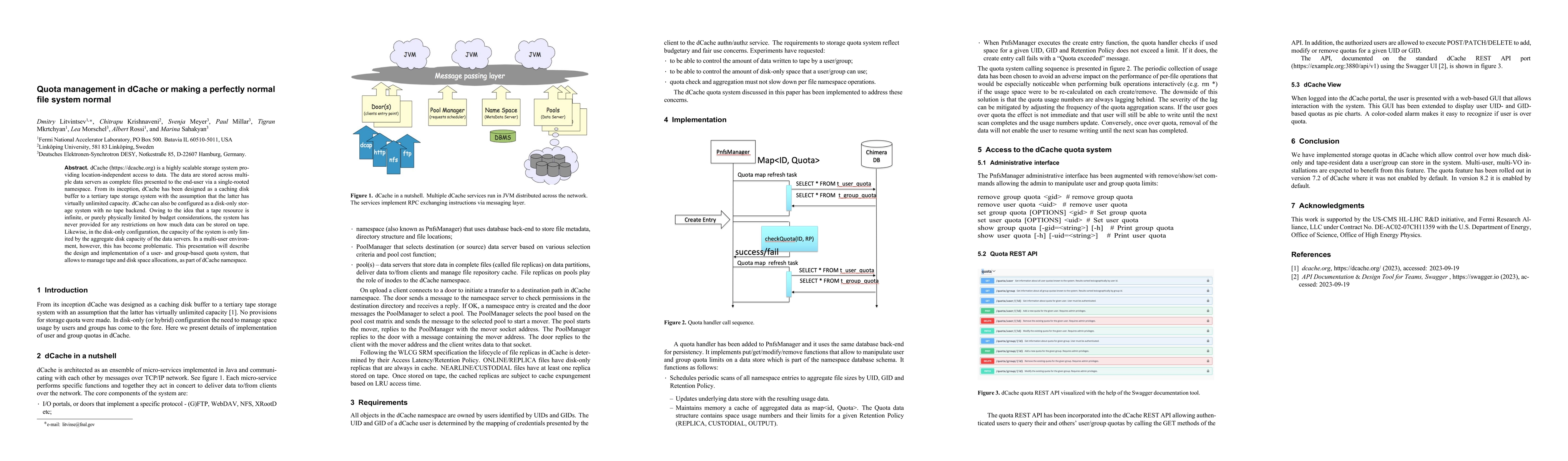 Thumbnail for Quota management in dCache or making a perfectly normal file system
  normal
