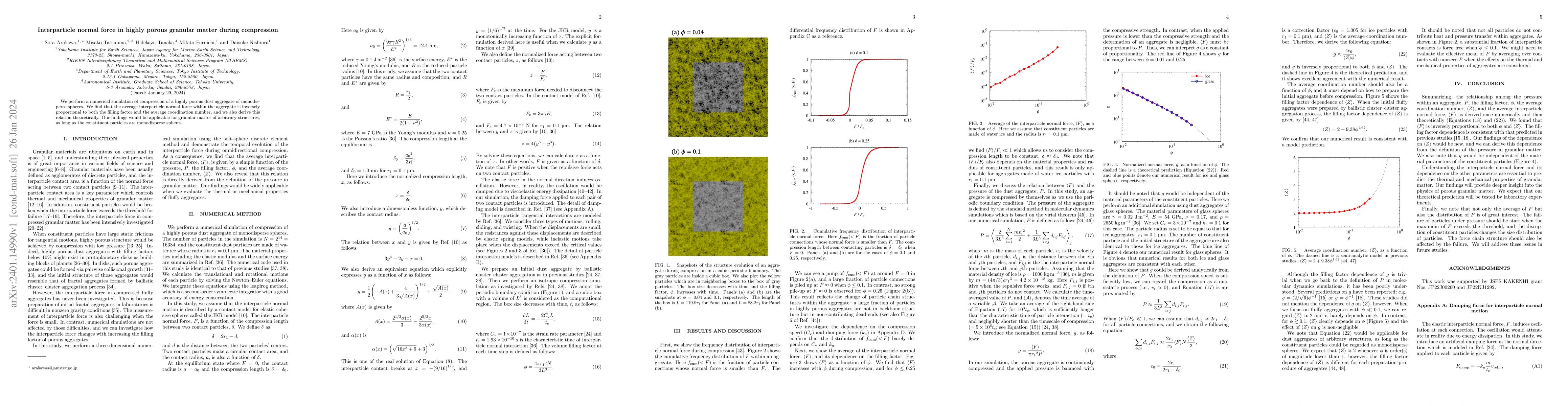 Thumbnail for Interparticle normal force in highly porous granular matter during
  compression