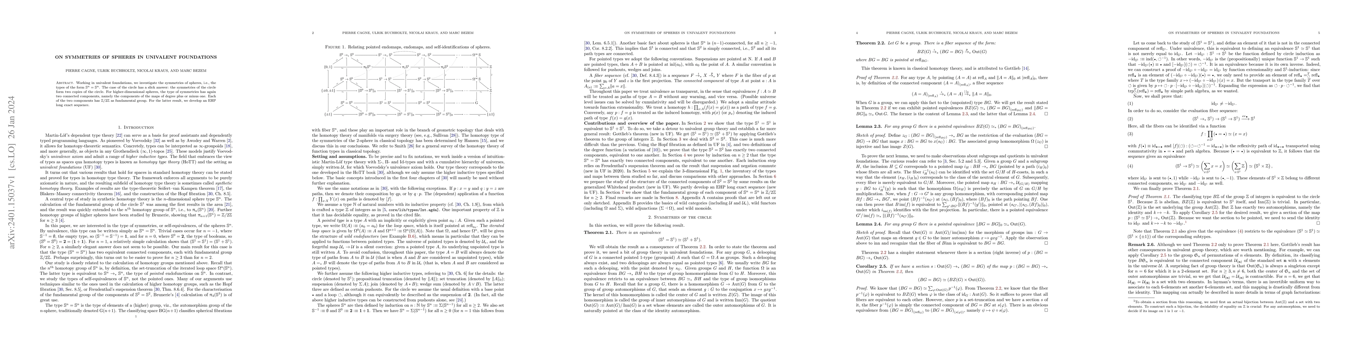 Thumbnail for On symmetries of spheres in univalent foundations