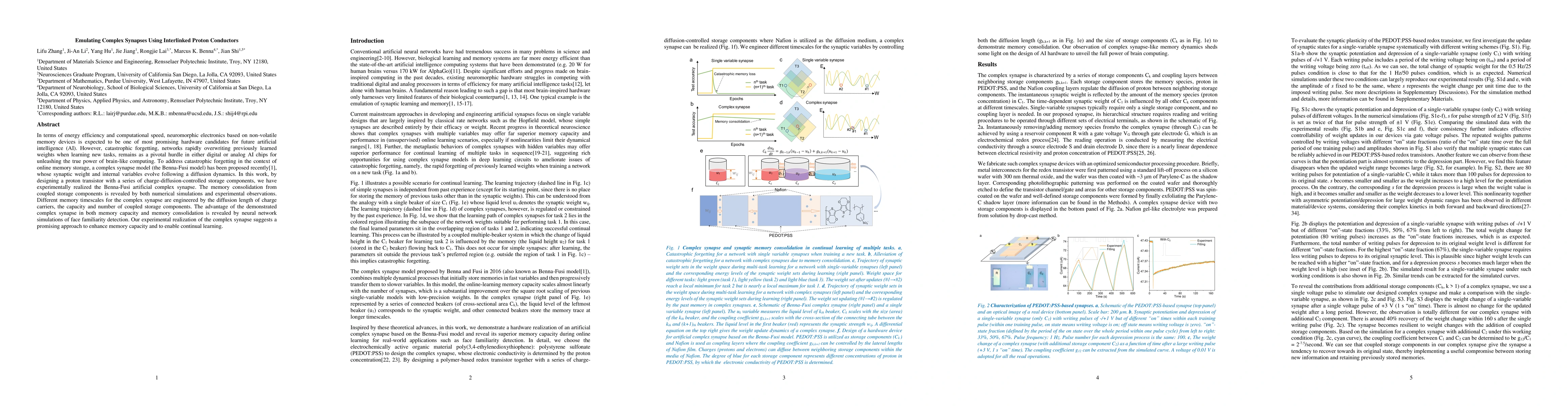 Thumbnail for Emulating Complex Synapses Using Interlinked Proton Conductors