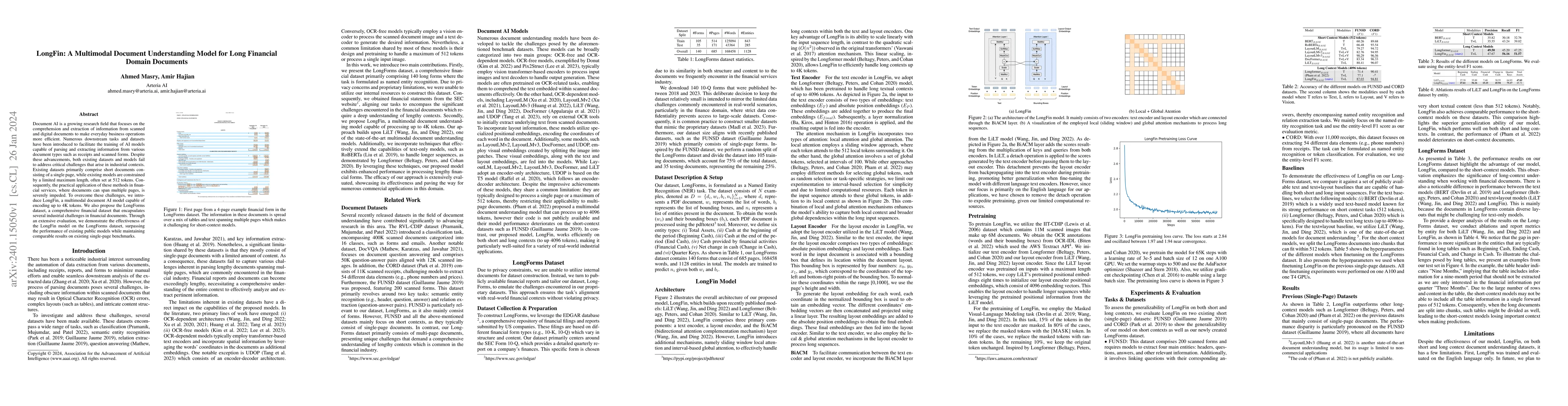 Thumbnail for LongFin: A Multimodal Document Understanding Model for Long Financial
  Domain Documents