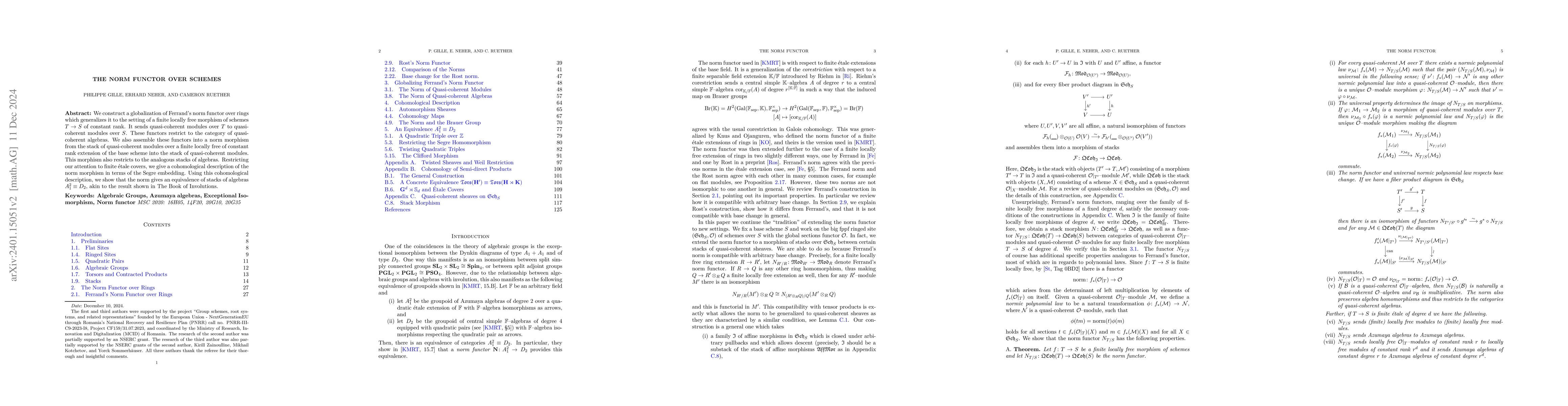 Thumbnail for The Norm Functor over Schemes