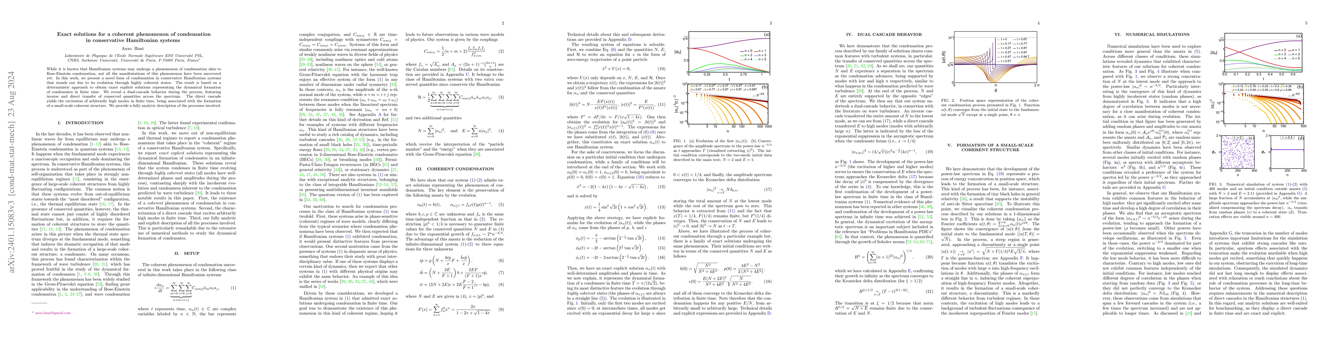 Thumbnail for Exact solutions for a coherent phenomenon of condensation in
  conservative Hamiltonian systems