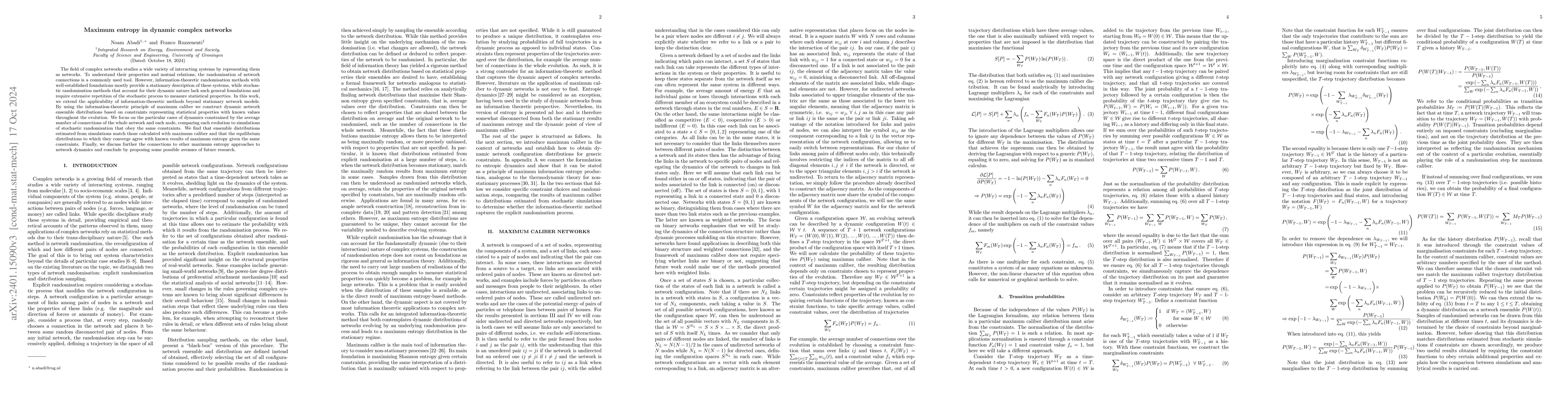 Thumbnail for Maximum entropy in dynamic complex networks