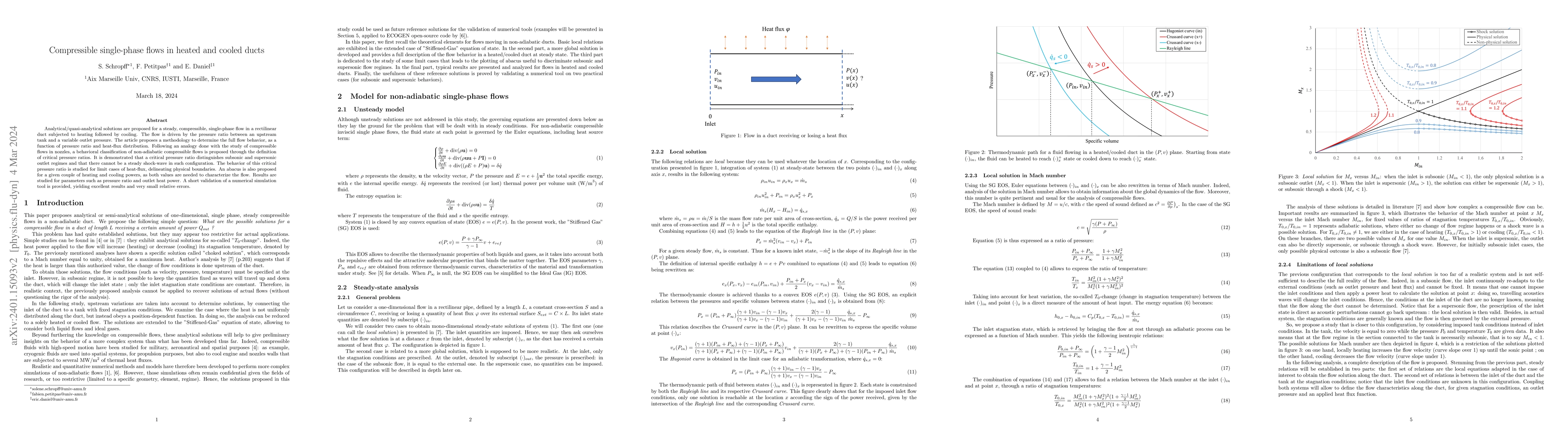 Thumbnail for Compressible single-phase flows in heated and cooled ducts