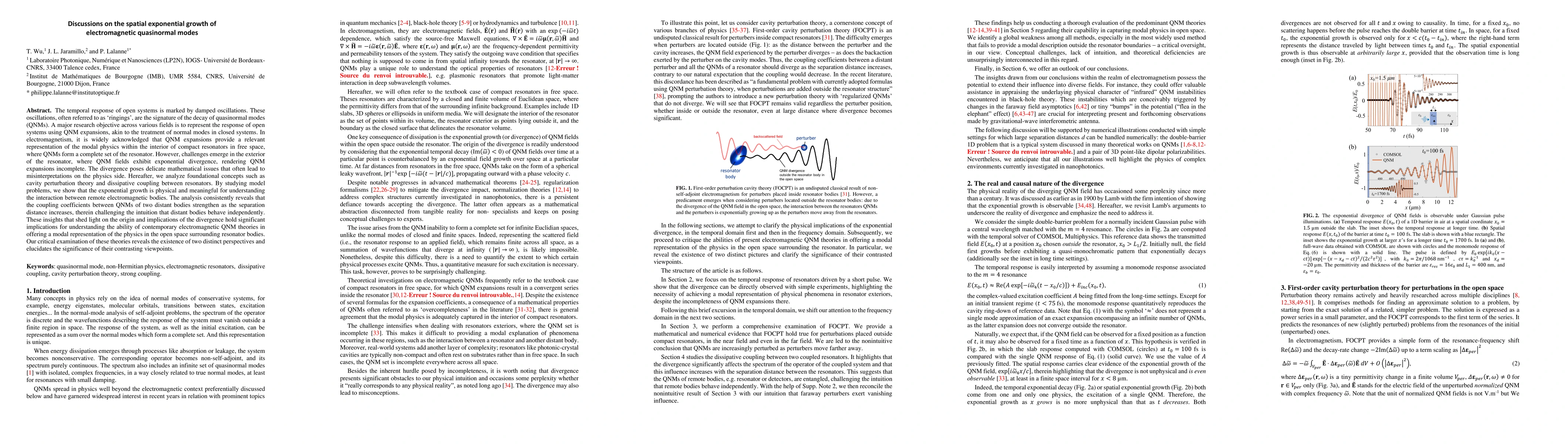 Thumbnail for Understanding the physics related to the spatial exponential growth of
  electromagnetic quasinormal modes