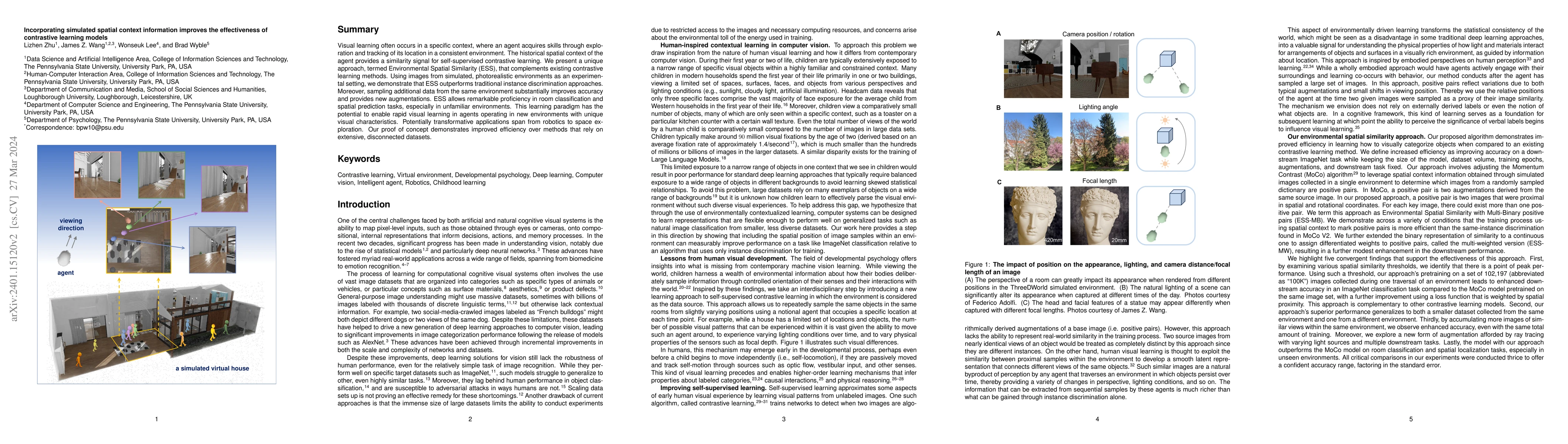 Thumbnail for Incorporating simulated spatial context information improves the
  effectiveness of contrastive learning models