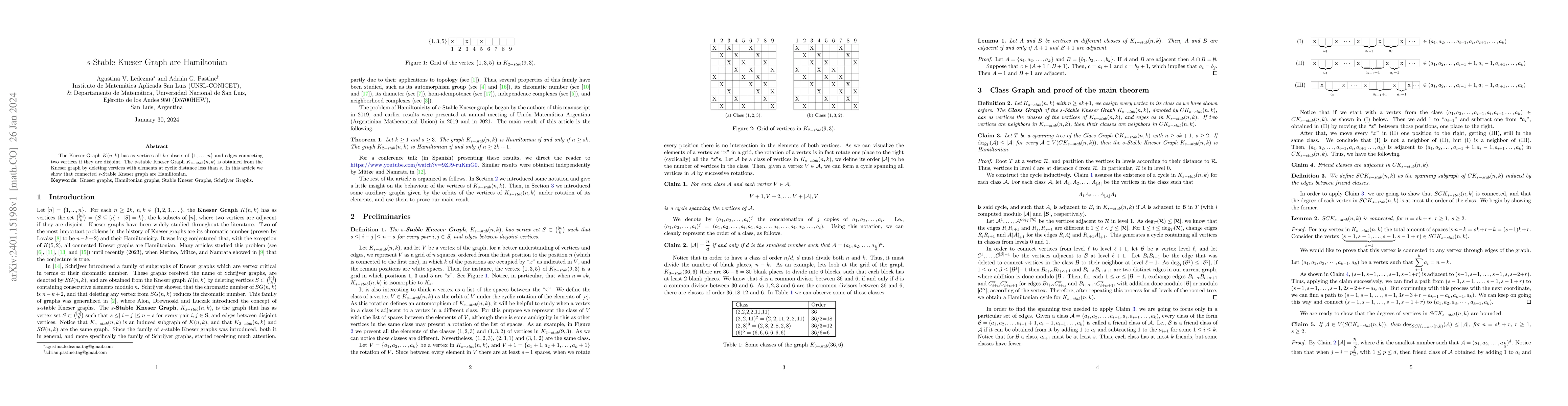 Thumbnail for $s$-Stable Kneser Graph are Hamiltonian