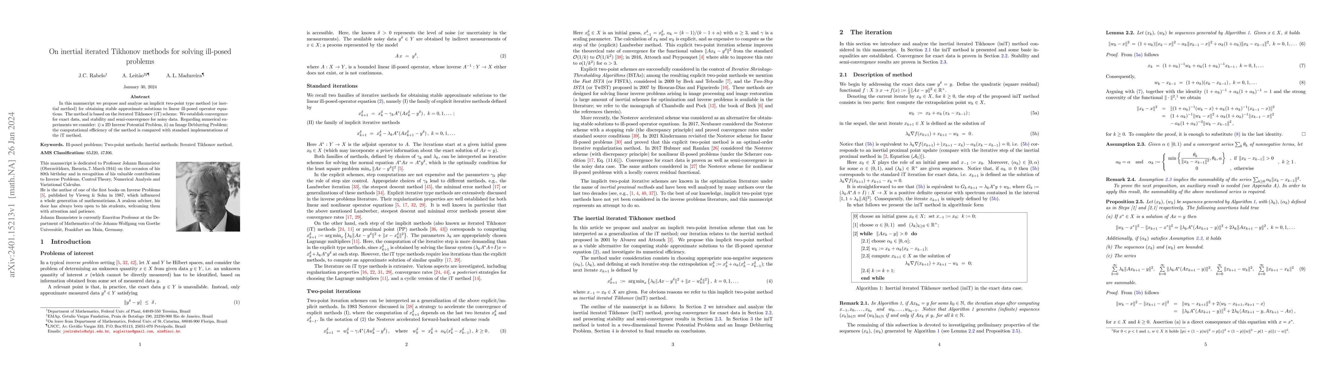 Thumbnail for On inertial iterated Tikhonov methods for solving ill-posed problems