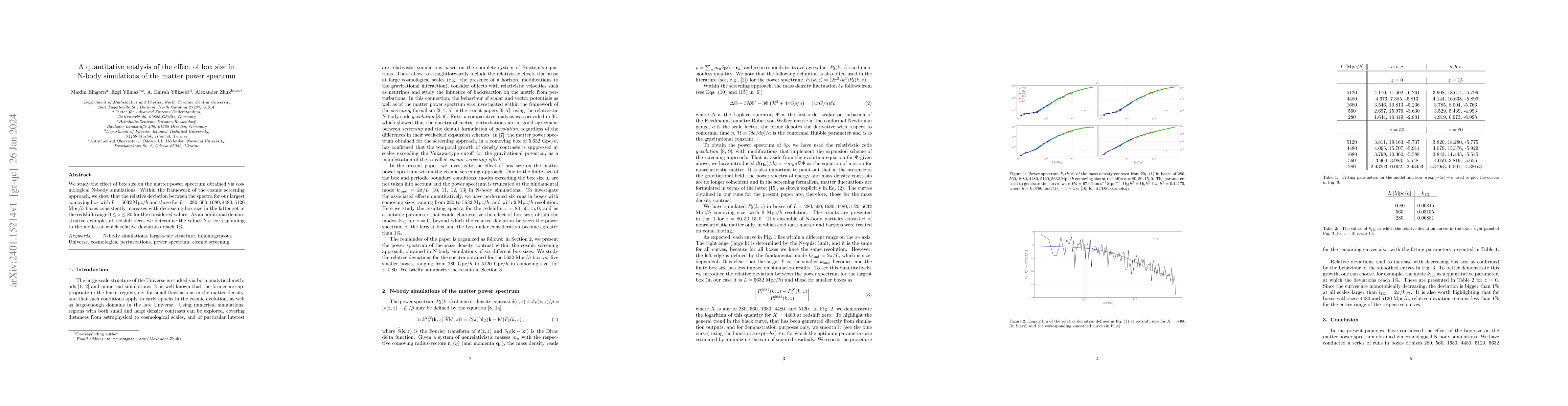 Thumbnail for A quantitative analysis of the effect of box size in N-body simulations
  of the matter power spectrum
