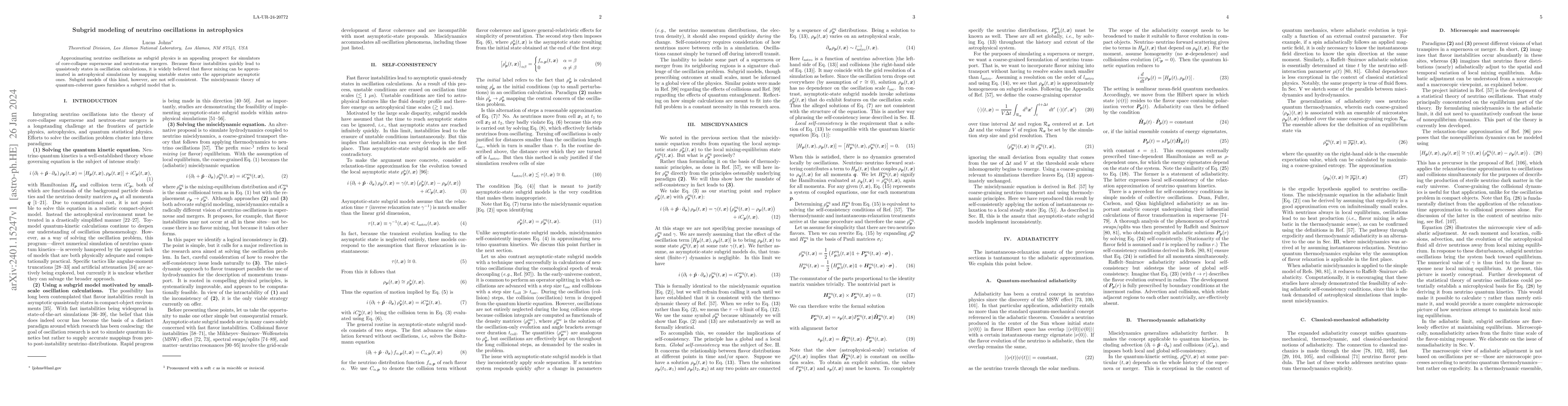 Thumbnail for Subgrid modeling of neutrino oscillations in astrophysics