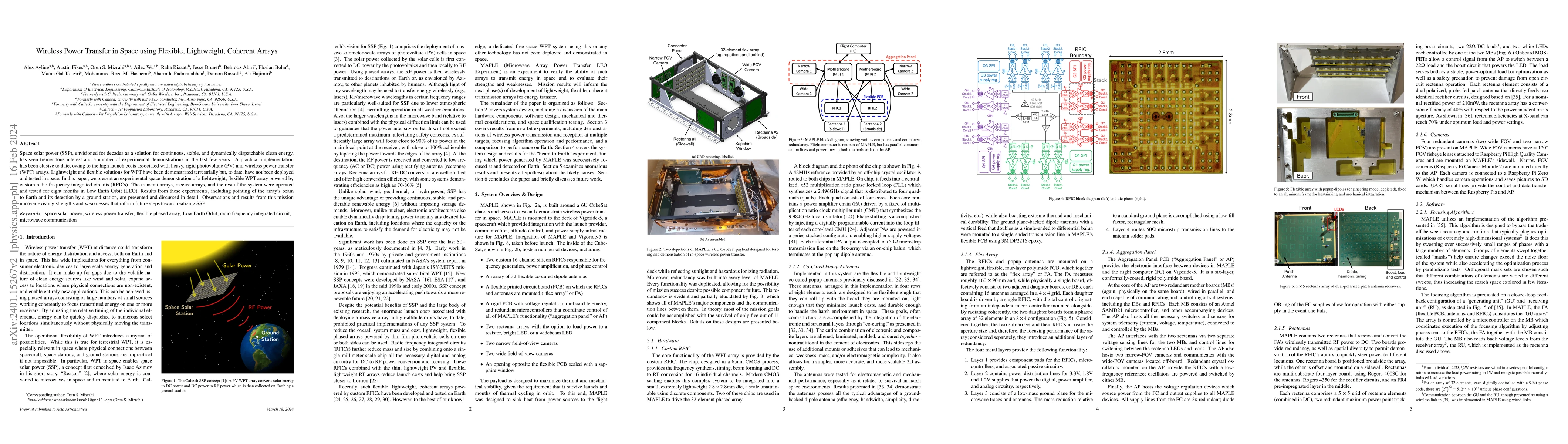 Thumbnail for Wireless Power Transfer in Space using Flexible, Lightweight, Coherent
  Arrays
