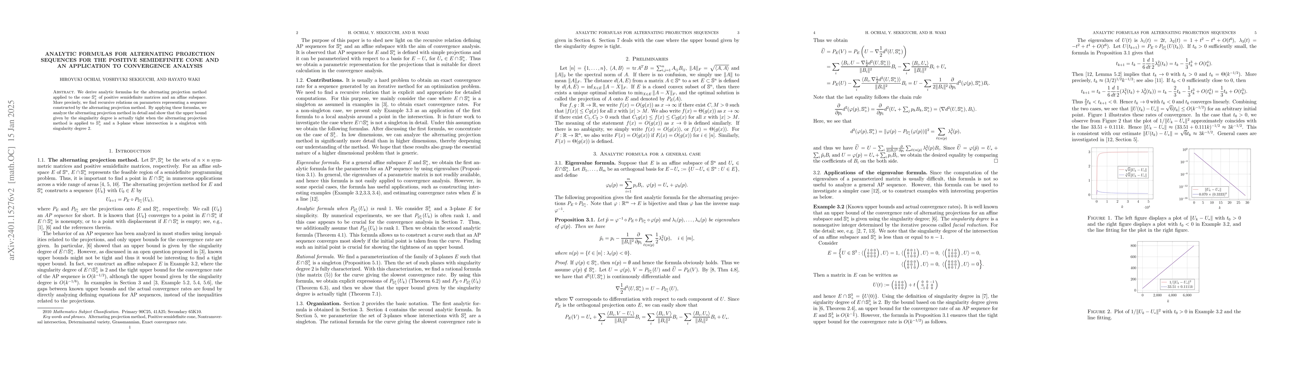 Thumbnail for Analytic Formulas for Alternating Projection Sequences for the Positive
  Semidefinite Cone and an Application to Convergence Analysis