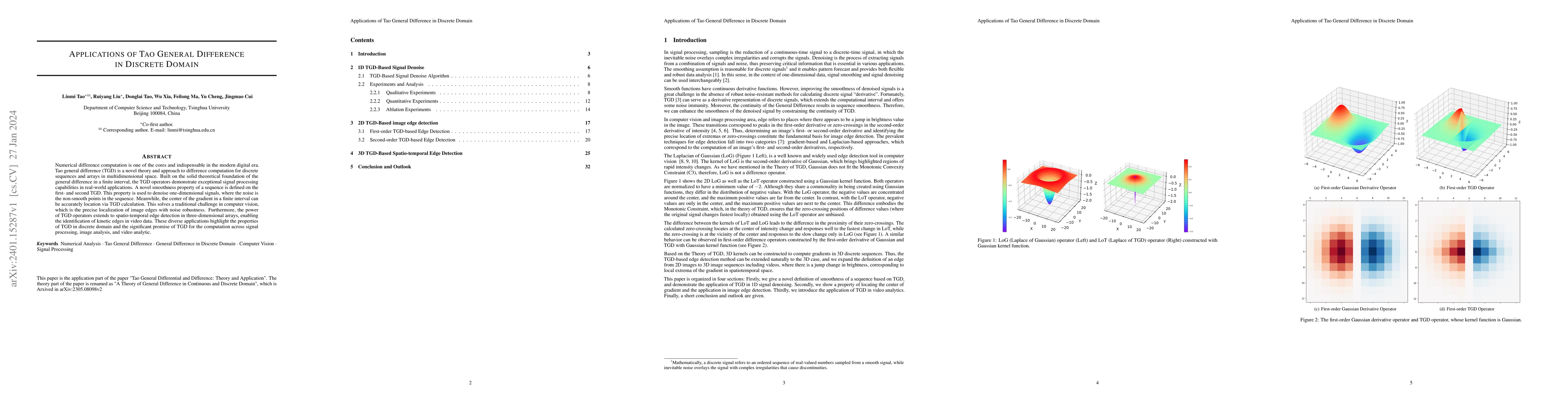 Thumbnail for Applications of Tao General Difference in Discrete Domain