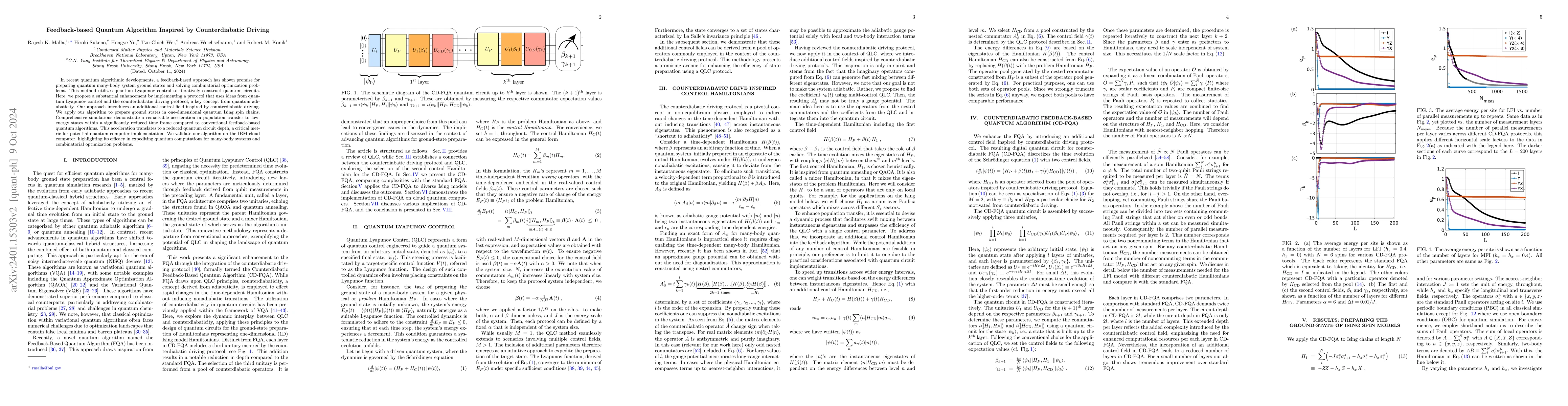 Thumbnail for Feedback-based Quantum Algorithm Inspired by Counterdiabatic Driving