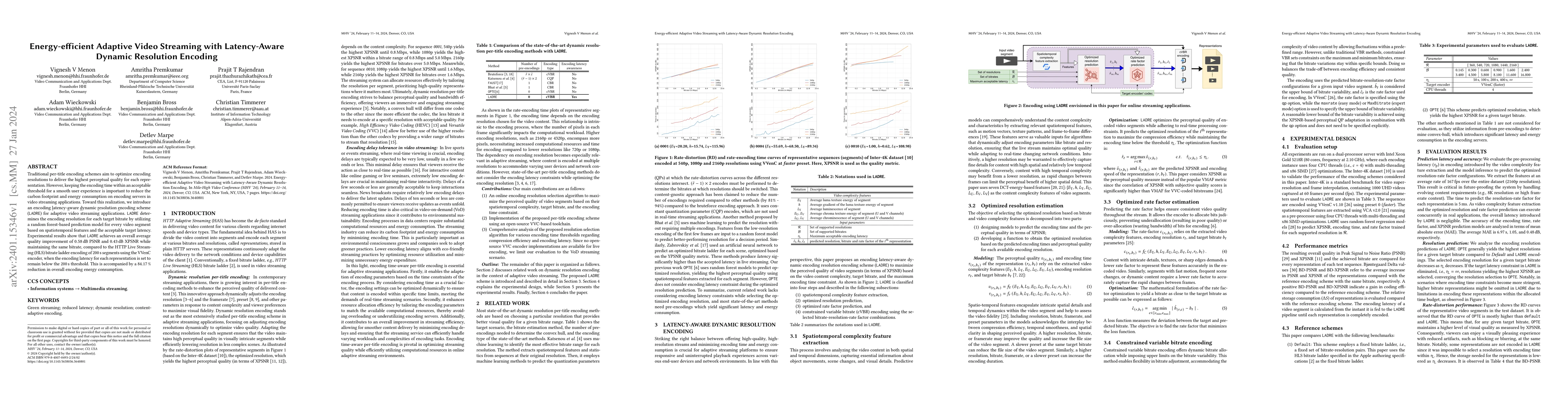 Thumbnail for Energy-efficient Adaptive Video Streaming with Latency-Aware Dynamic
  Resolution Encoding