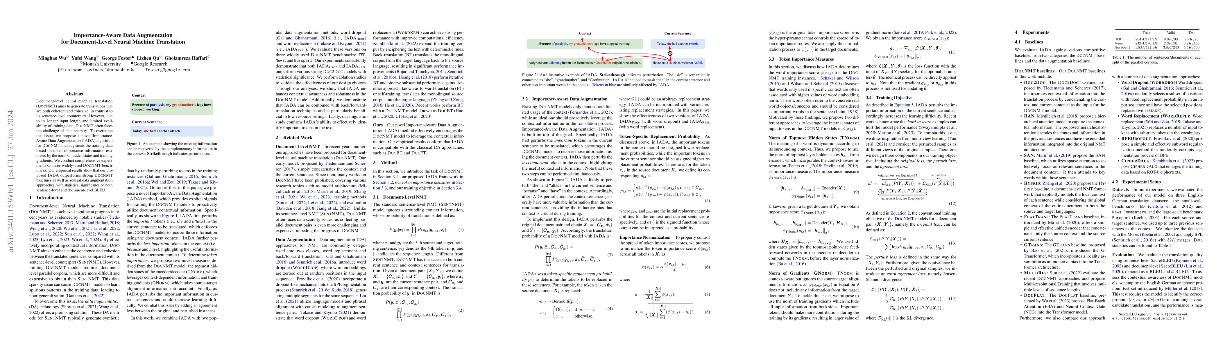 Thumbnail for Importance-Aware Data Augmentation for Document-Level Neural Machine
  Translation