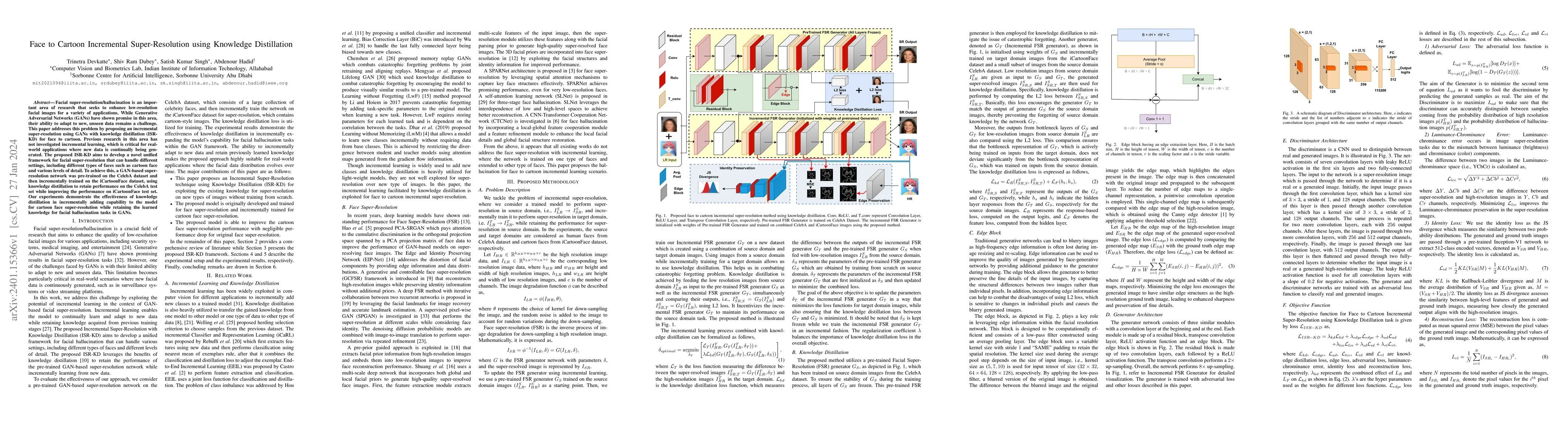 Thumbnail for Face to Cartoon Incremental Super-Resolution using Knowledge
  Distillation