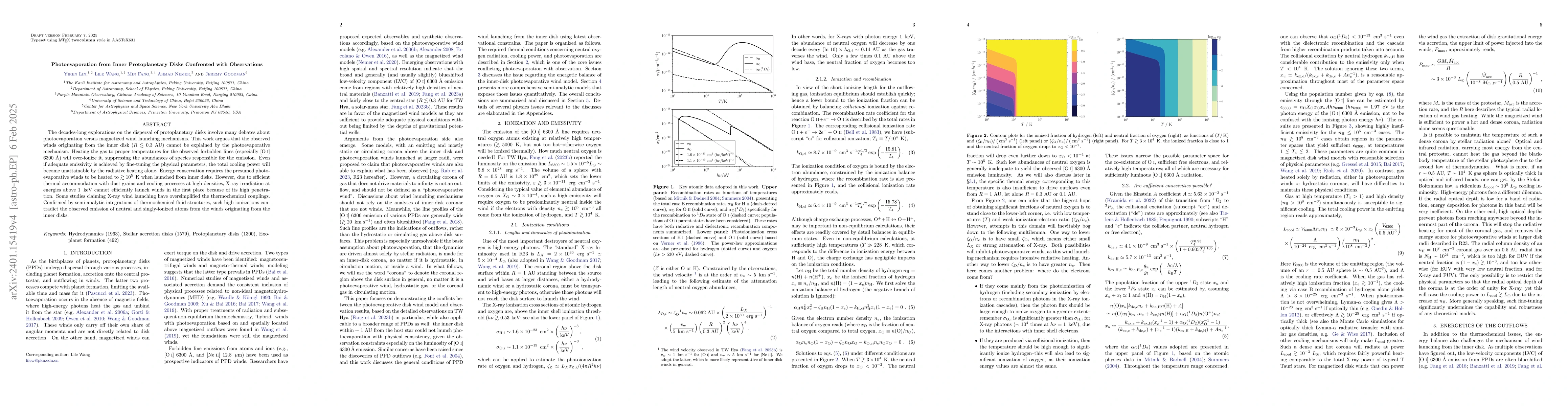 Thumbnail for Photoevaporation from Inner Protoplanetary Disks Confronted with
  Observations