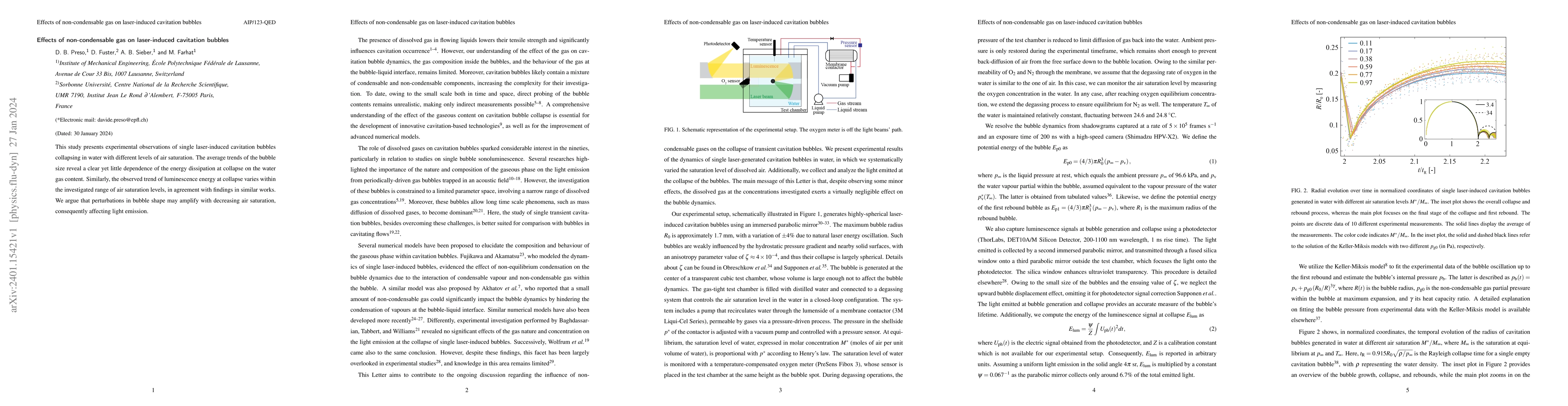 Thumbnail for Effects of non-condensable gas on laser-induced cavitation bubbles