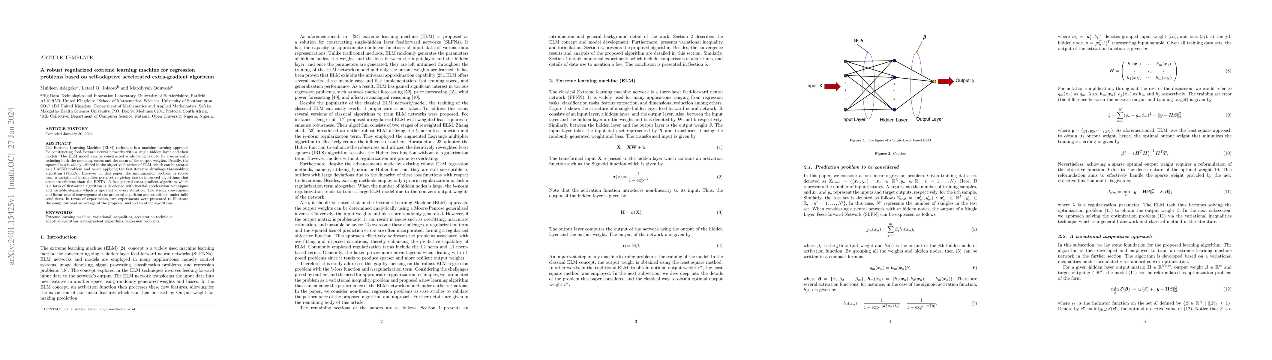 Thumbnail for A robust regularized extreme learning machine for regression problems
  based on self-adaptive accelerated extra-gradient algorithm
