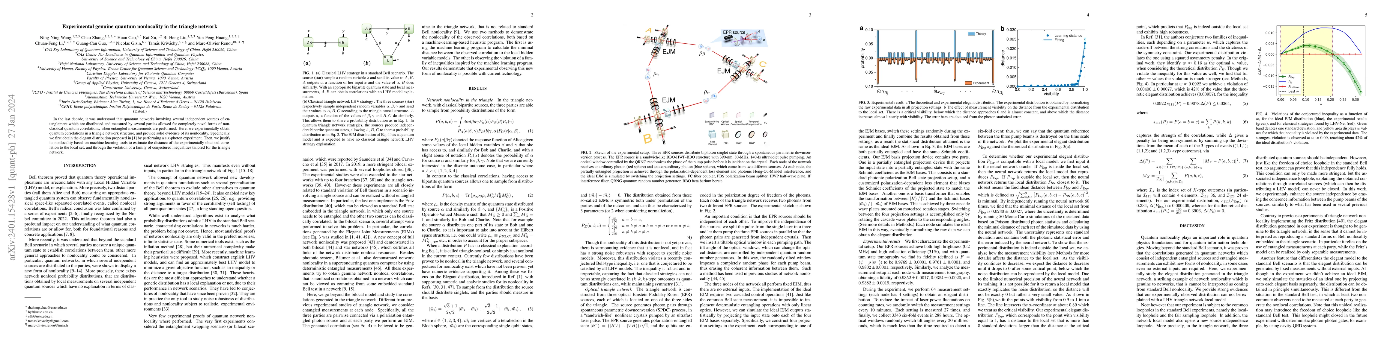 Thumbnail for Experimental genuine quantum nonlocality in the triangle network