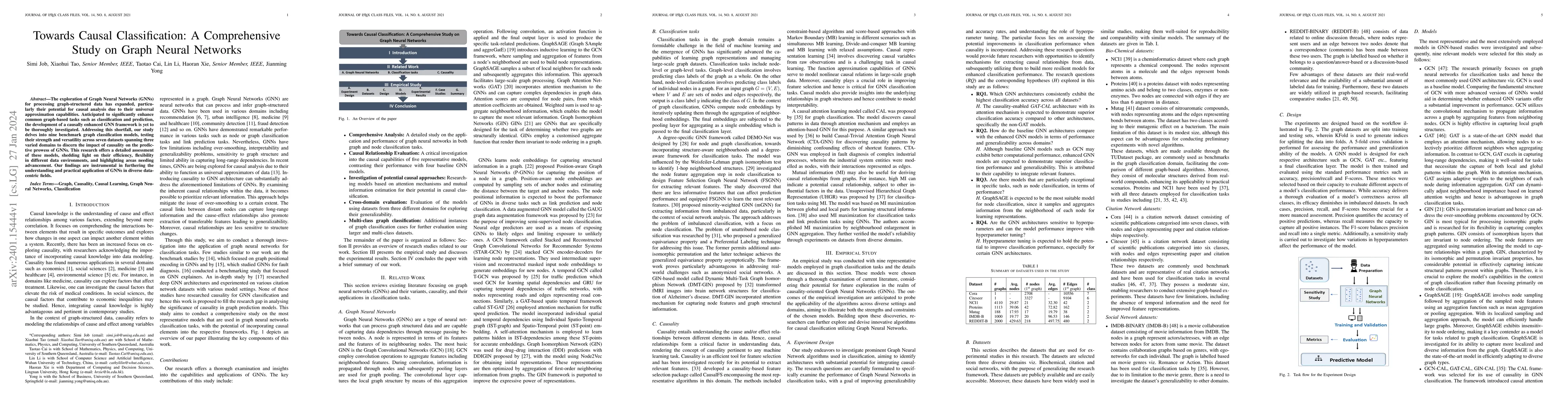Thumbnail for Towards Causal Classification: A Comprehensive Study on Graph Neural
  Networks