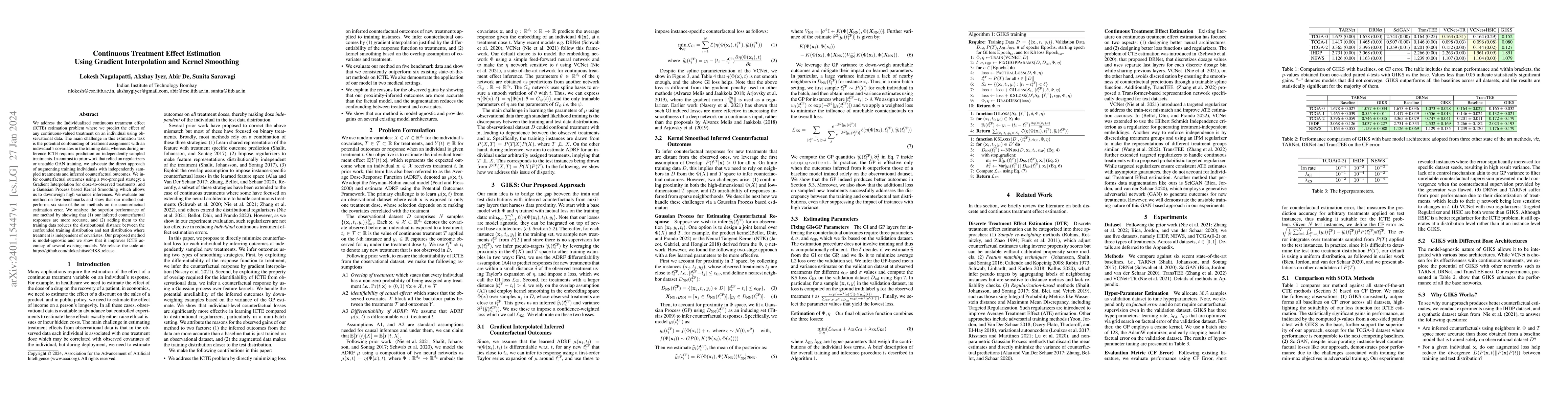 Thumbnail for Continuous Treatment Effect Estimation Using Gradient Interpolation and
  Kernel Smoothing
