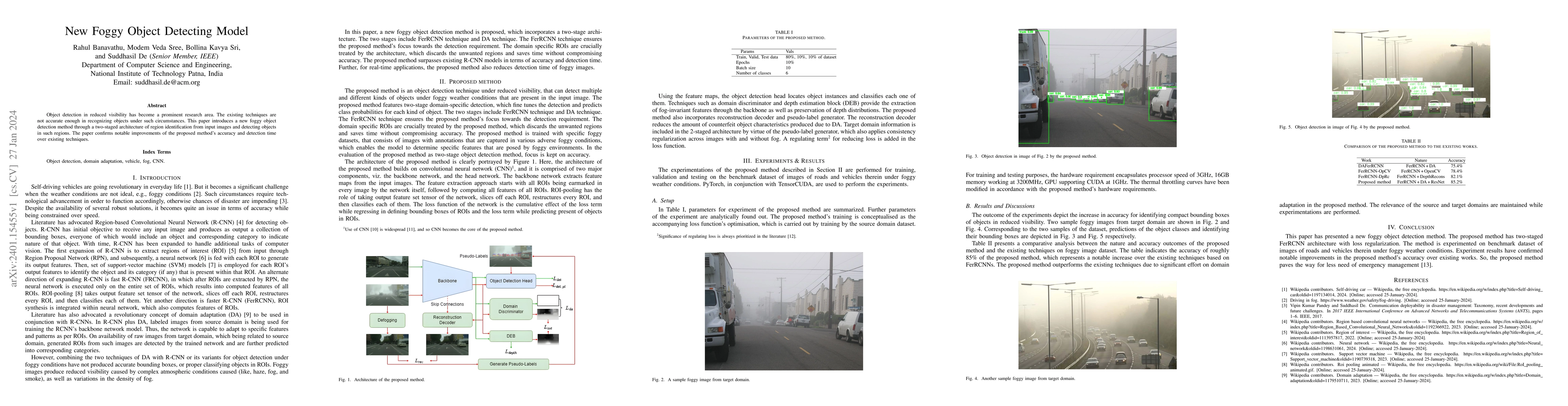 Thumbnail for New Foggy Object Detecting Model