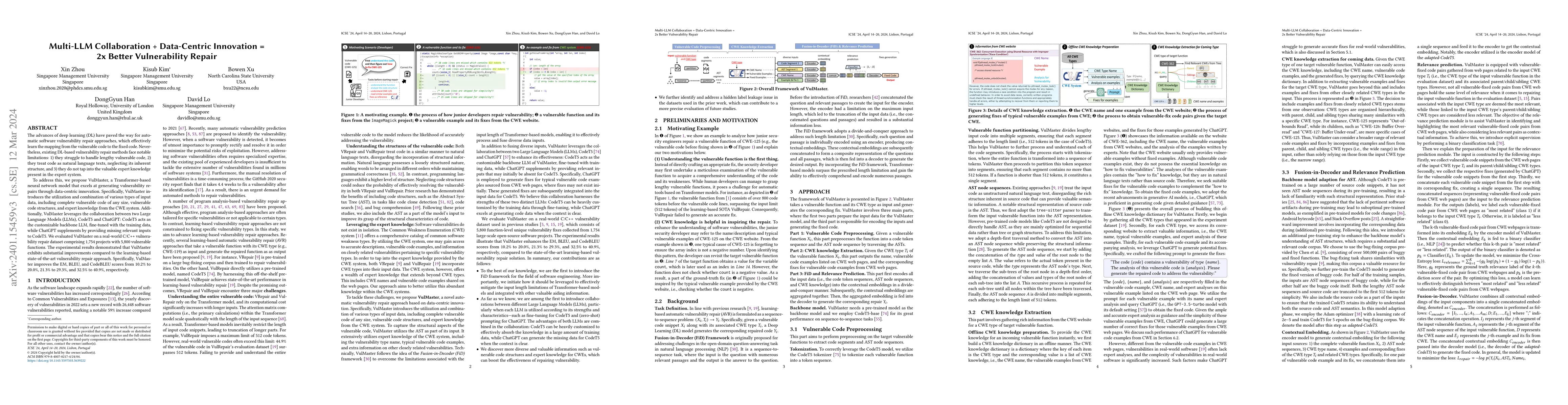 Thumbnail for Multi-LLM Collaboration + Data-Centric Innovation = 2x Better
  Vulnerability Repair